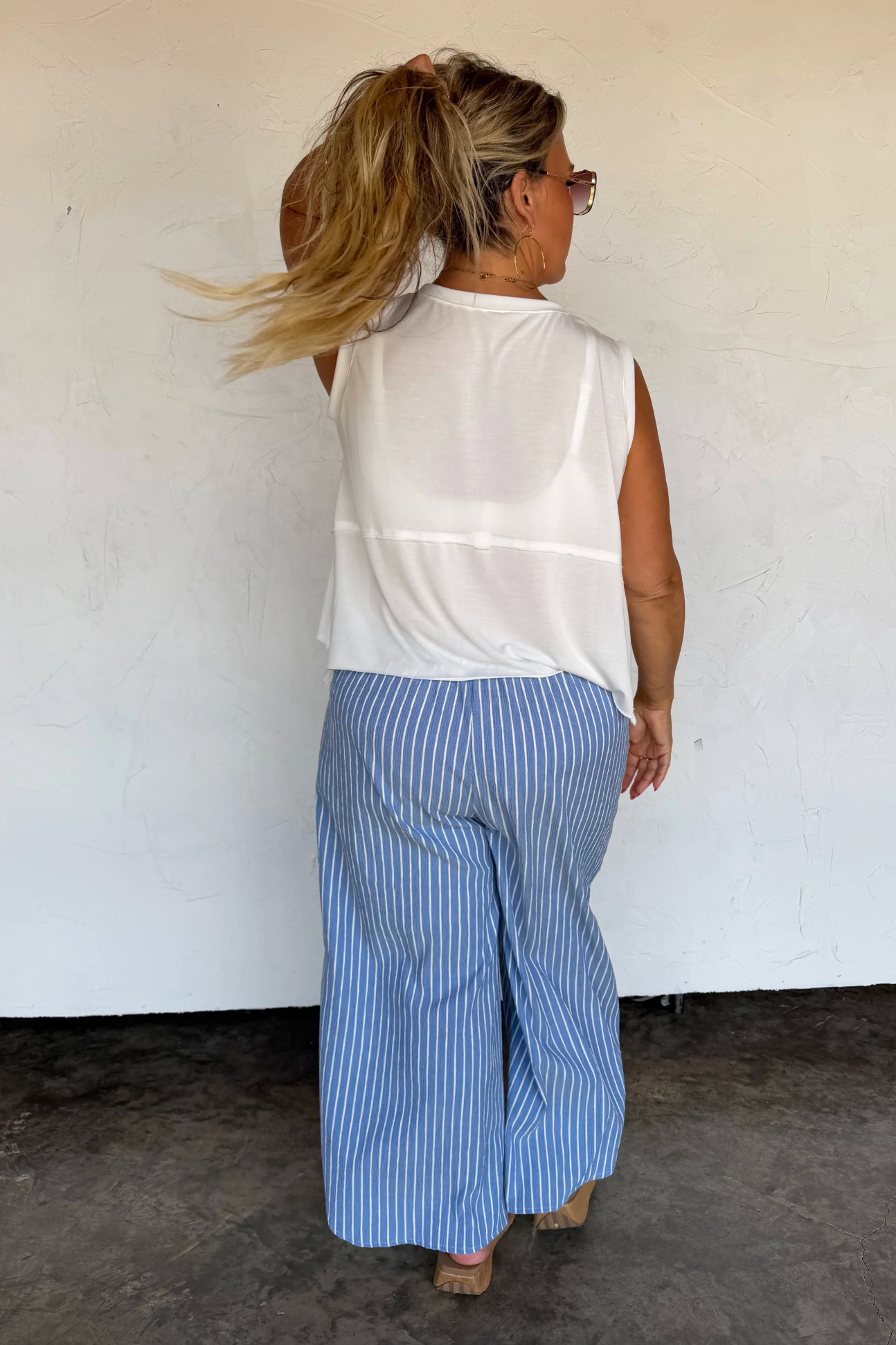 *PREORDER* WEEKEND ESCAPE LACE SIDE WIDE LEG PANTS - TWO COLORS