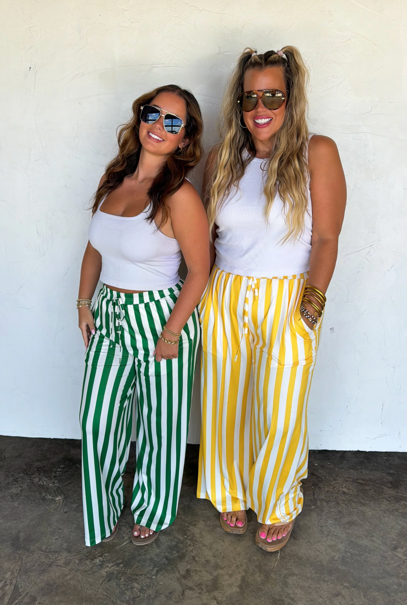 *PREORDER* STRIPE HADDIE WIDE LEG PANTS - TWO COLORS