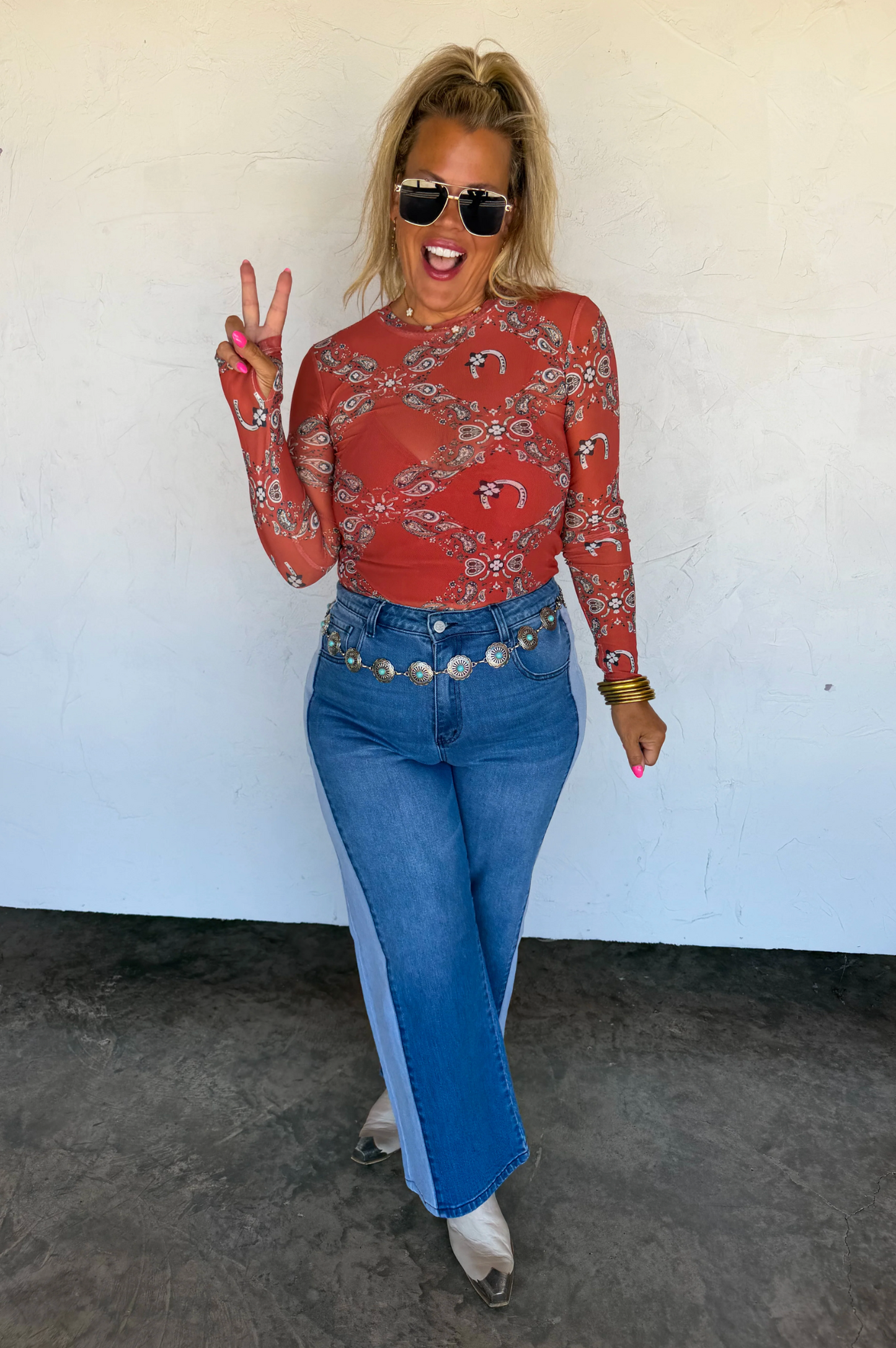 *PREORDER* TWO TONE DENIM JEANS