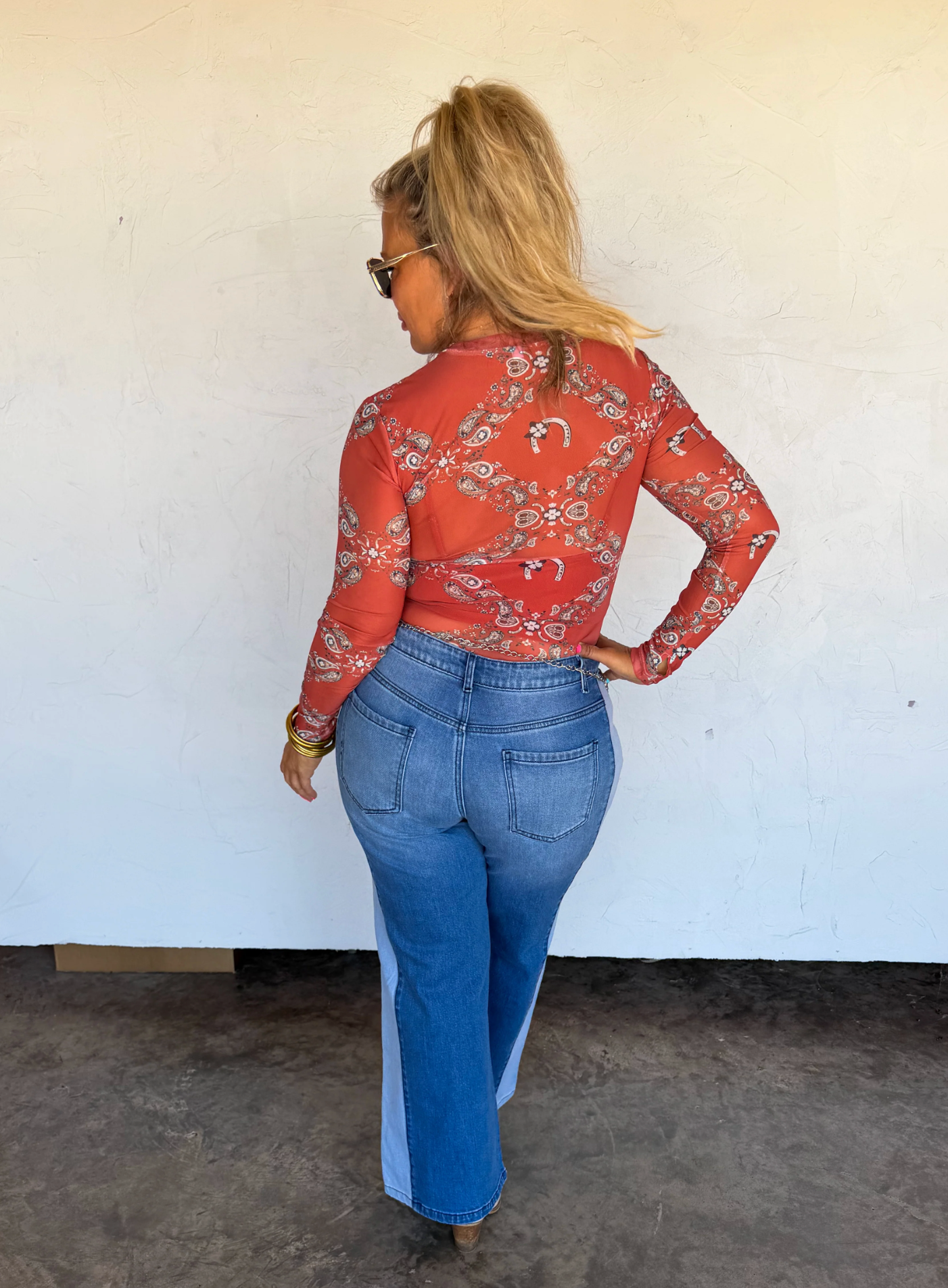 *PREORDER* TWO TONE DENIM JEANS