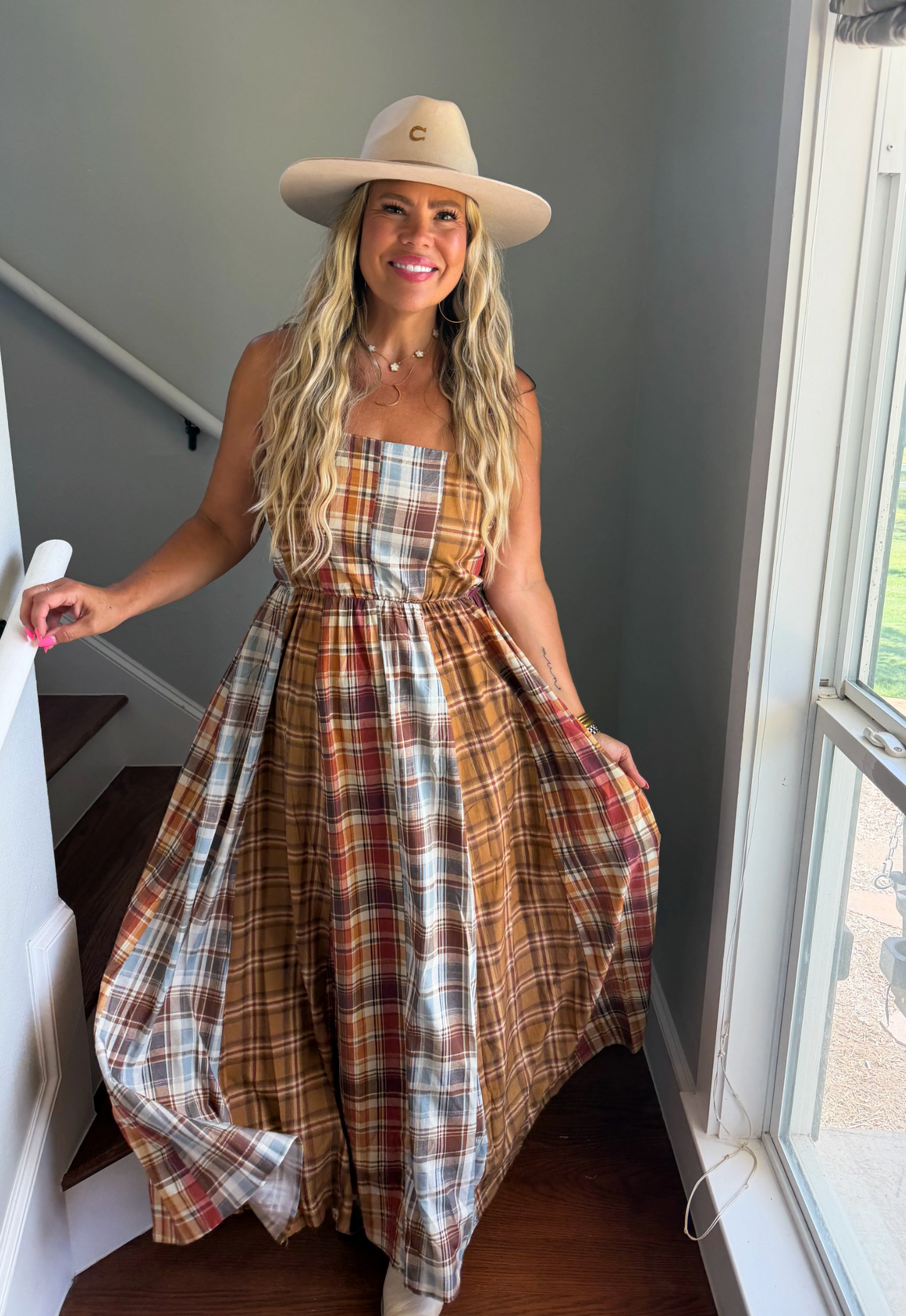 *PREORDER* THE ASHFORD PLAID MAXI DRESS