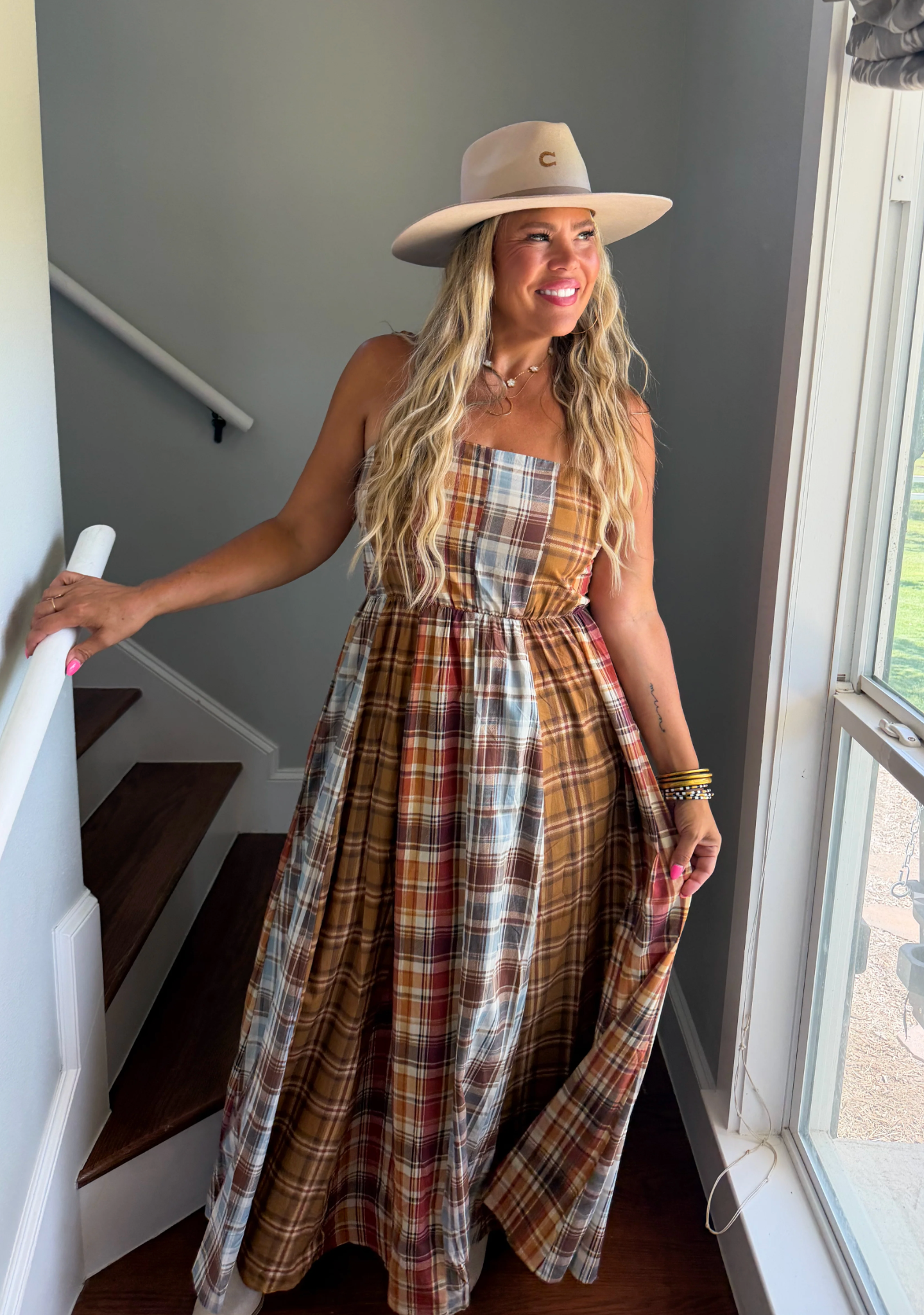 *PREORDER* THE ASHFORD PLAID MAXI DRESS