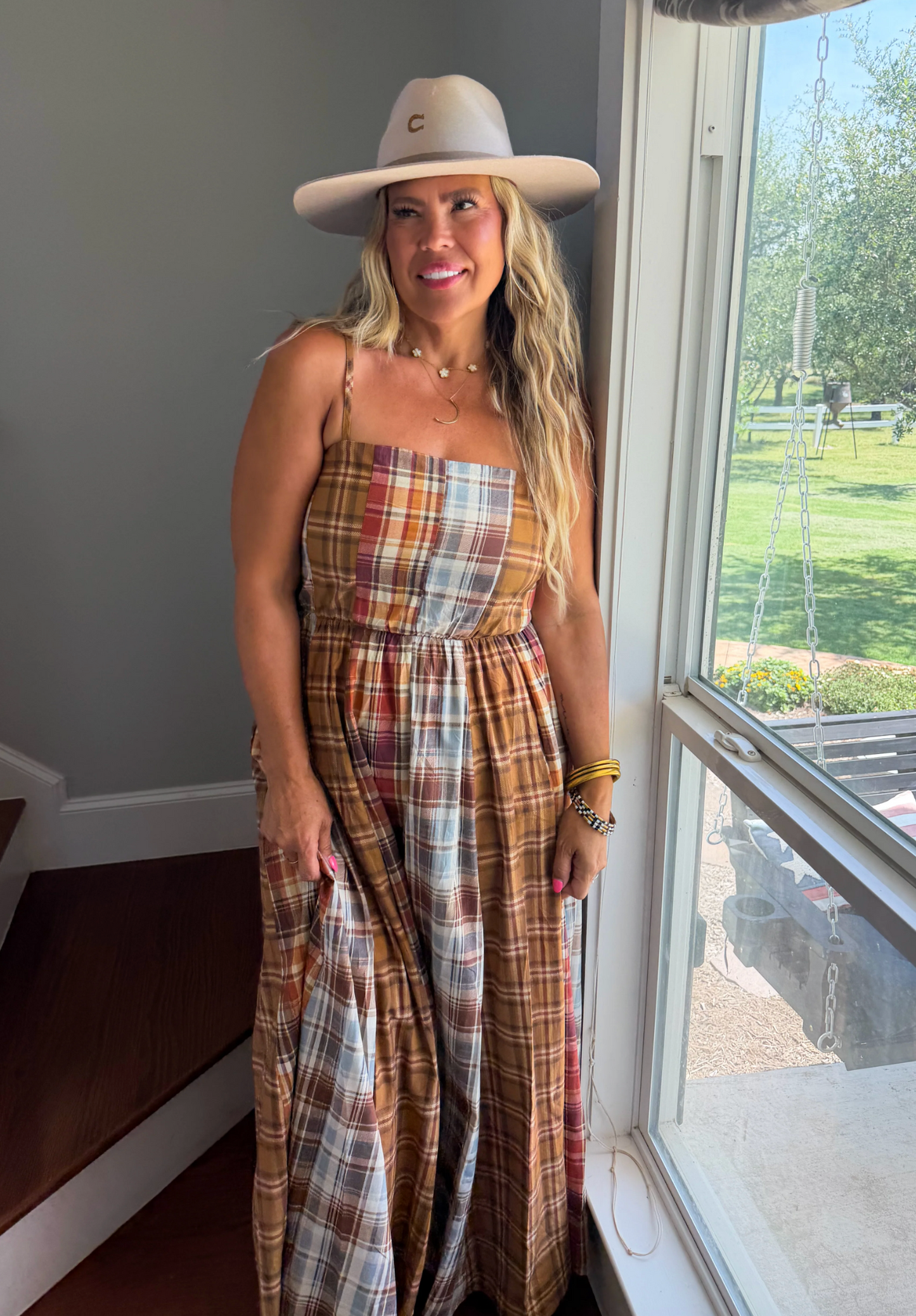 *PREORDER* THE ASHFORD PLAID MAXI DRESS