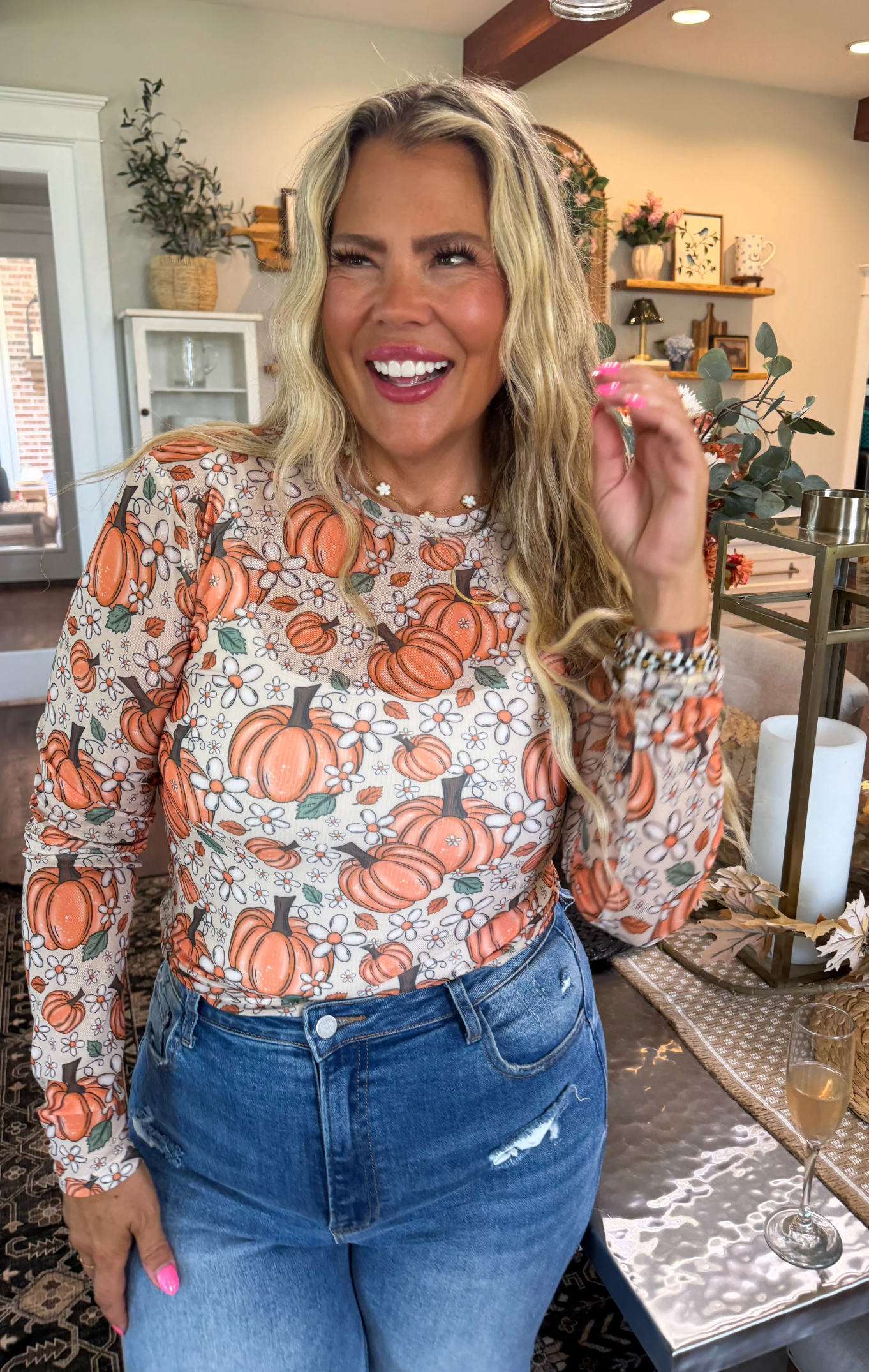 *PREORDER* HARVEST BLOOM MESH TOP