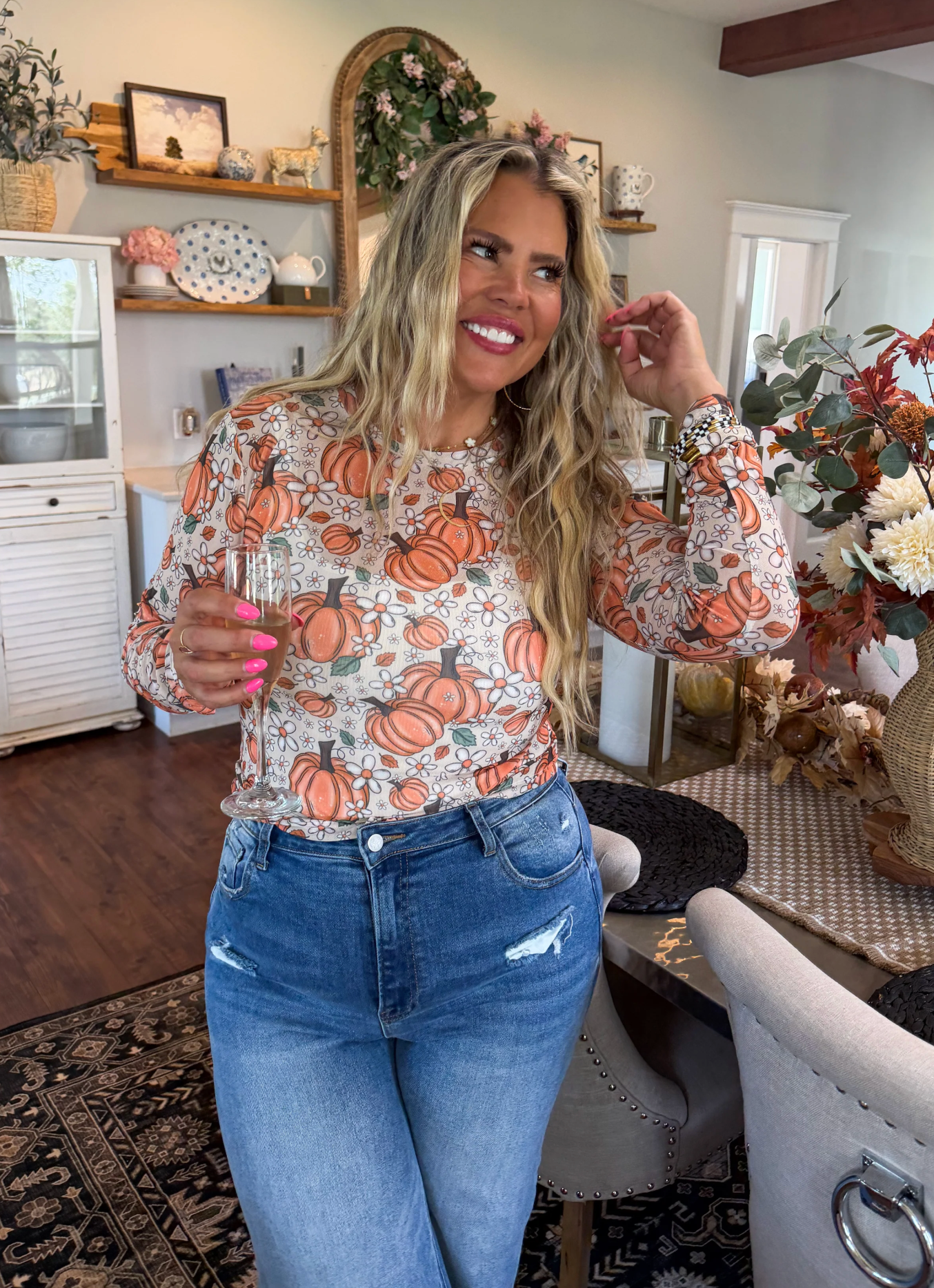 *PREORDER* HARVEST BLOOM MESH TOP