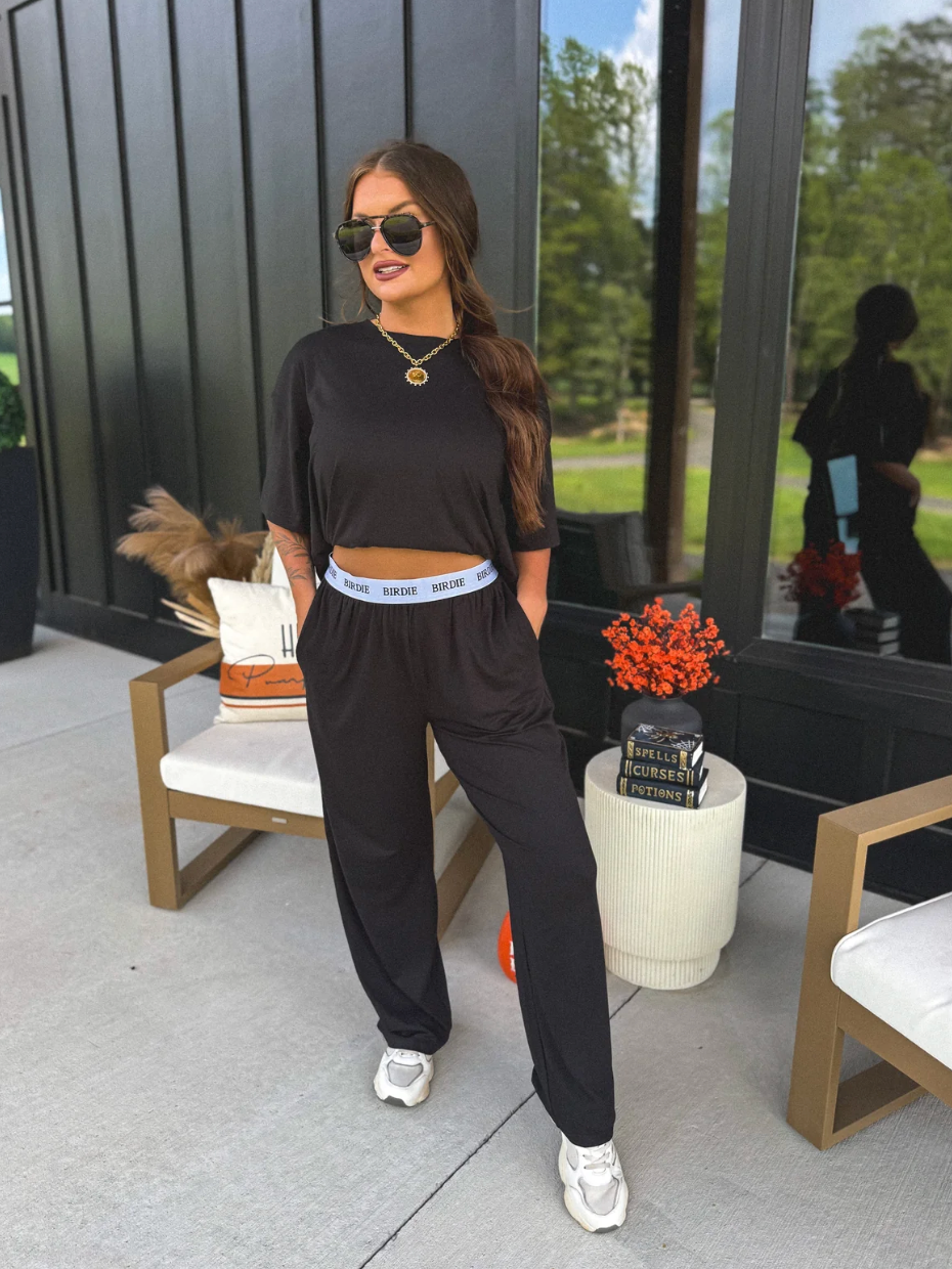*PREORDER* BIRDIE TEE & BOXER PANT SET - FOUR COLORS