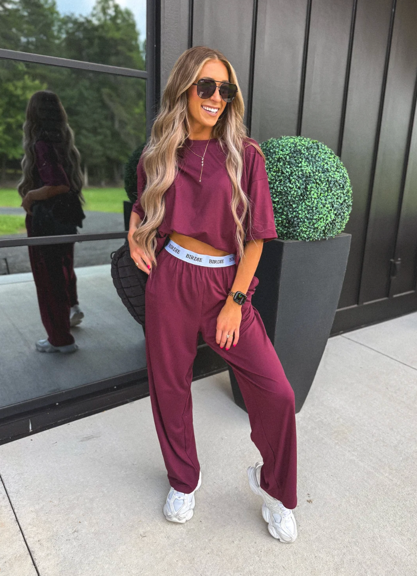 *PREORDER* BIRDIE TEE & BOXER PANT SET - FOUR COLORS