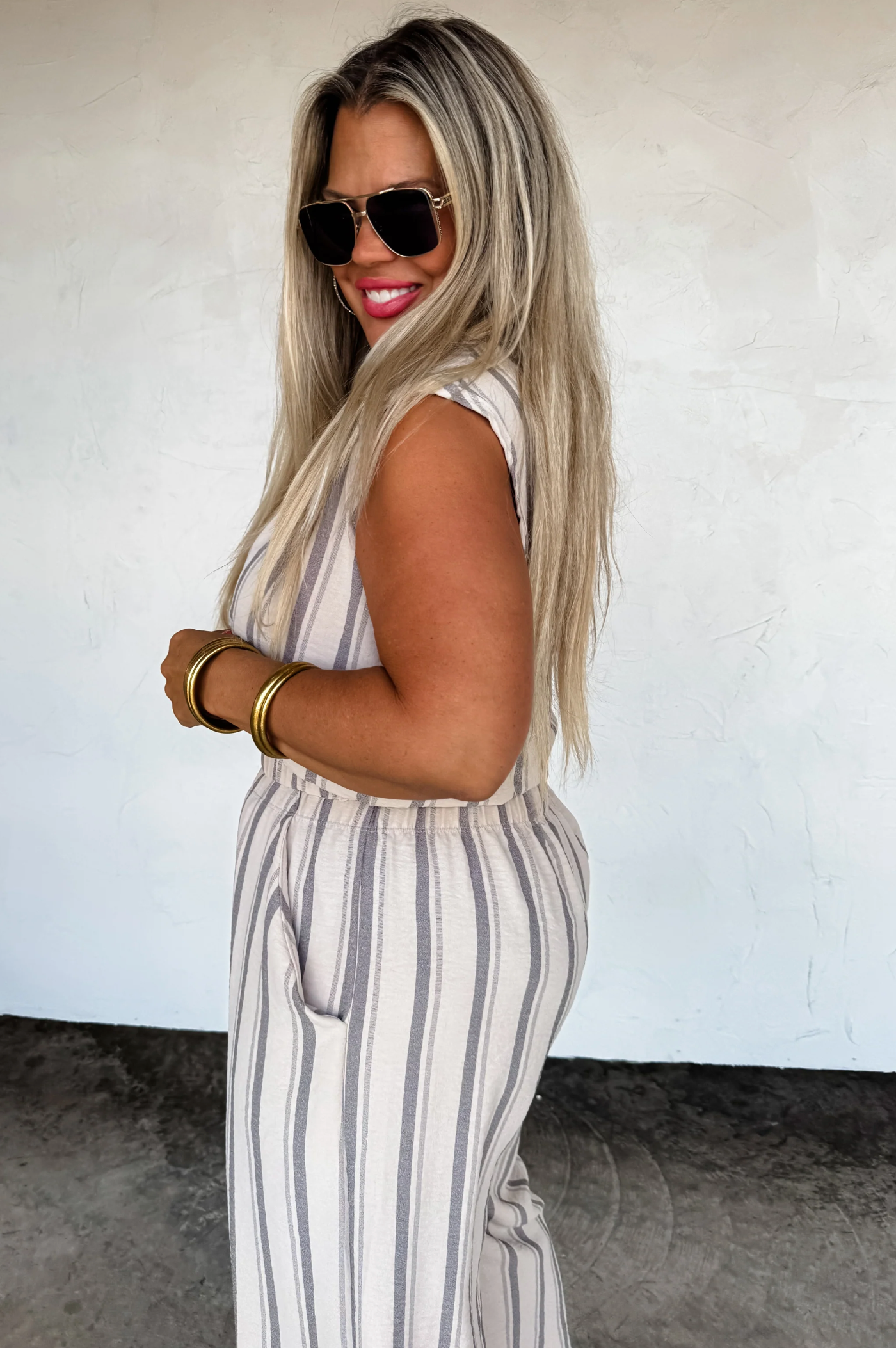 CALABASAS CROP PANT SET in SAND