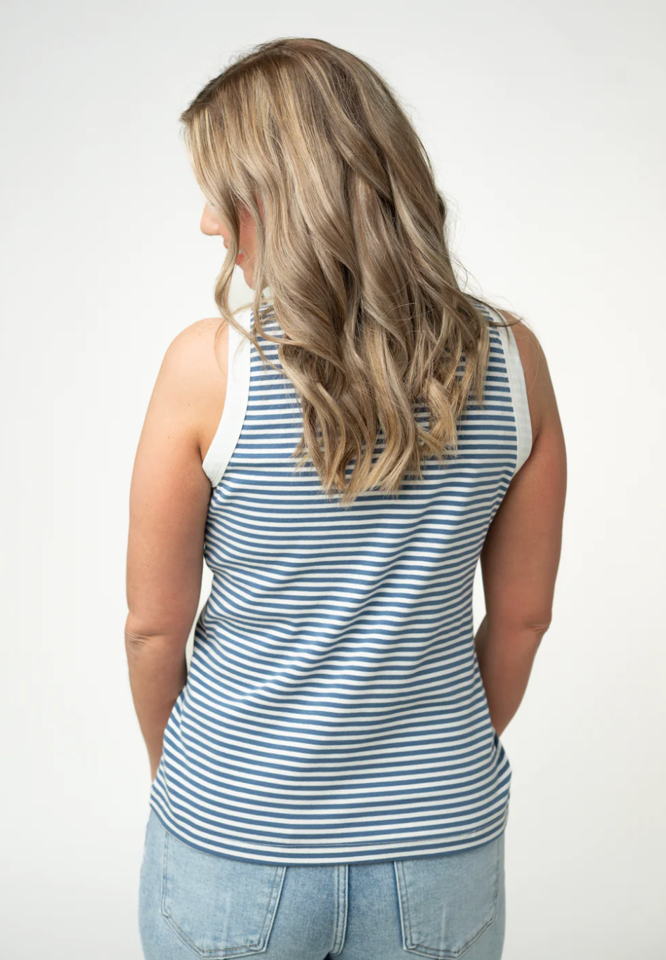 Classic Tank - Blue and White