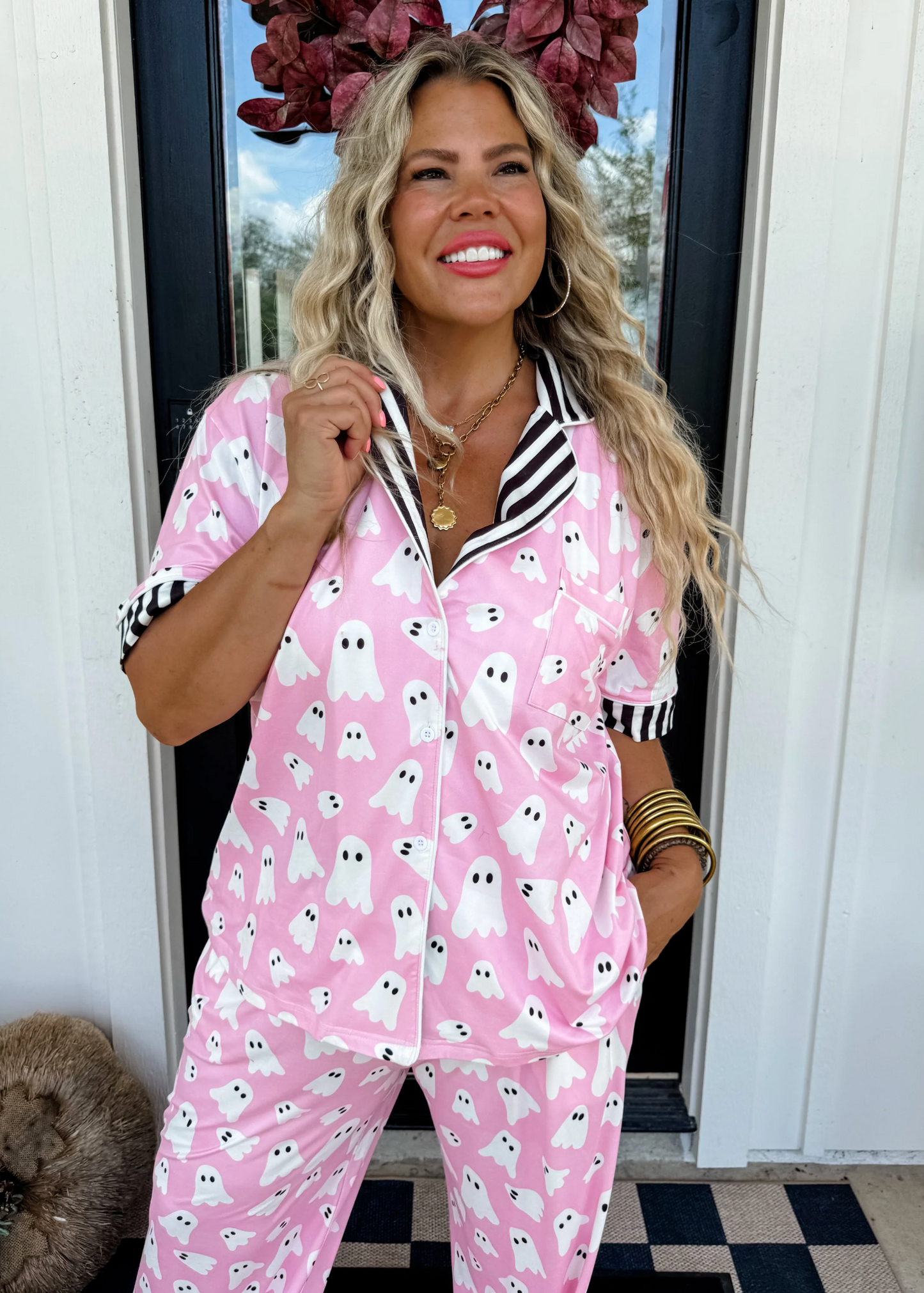 *PREORDER* PINK GHOST WICKED COZY LUXE PJ SET