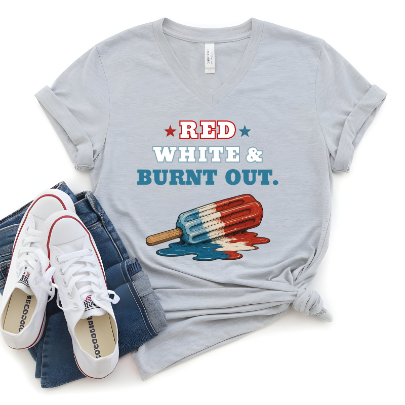 *PREORDER* RED, WHITE & BURNT OUT O&E EXCLUSIVE TEE - FOUR COLORS