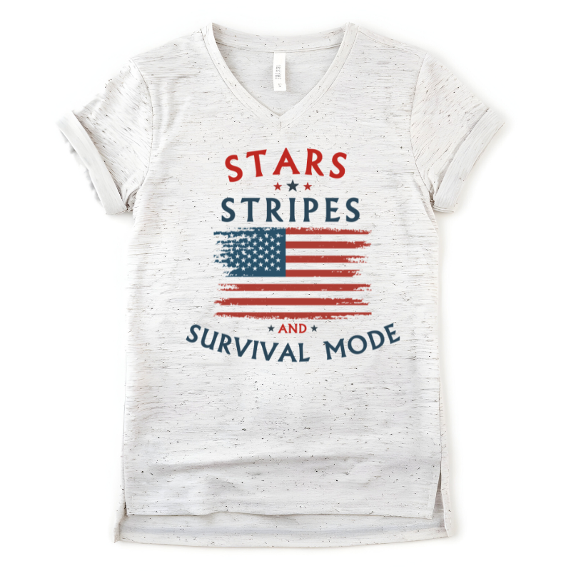 *PREORDER* STARS, STRIPES & SURVIVAL MODE O&E EXCLUSIVE TEE - THREE COLORS