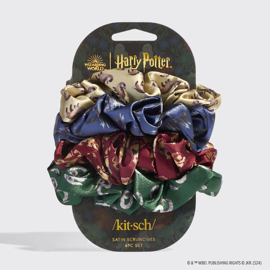 HARRY POTTER x KITSCH SATIN SLEEP SCRUNCHIES - 4 PC SET
