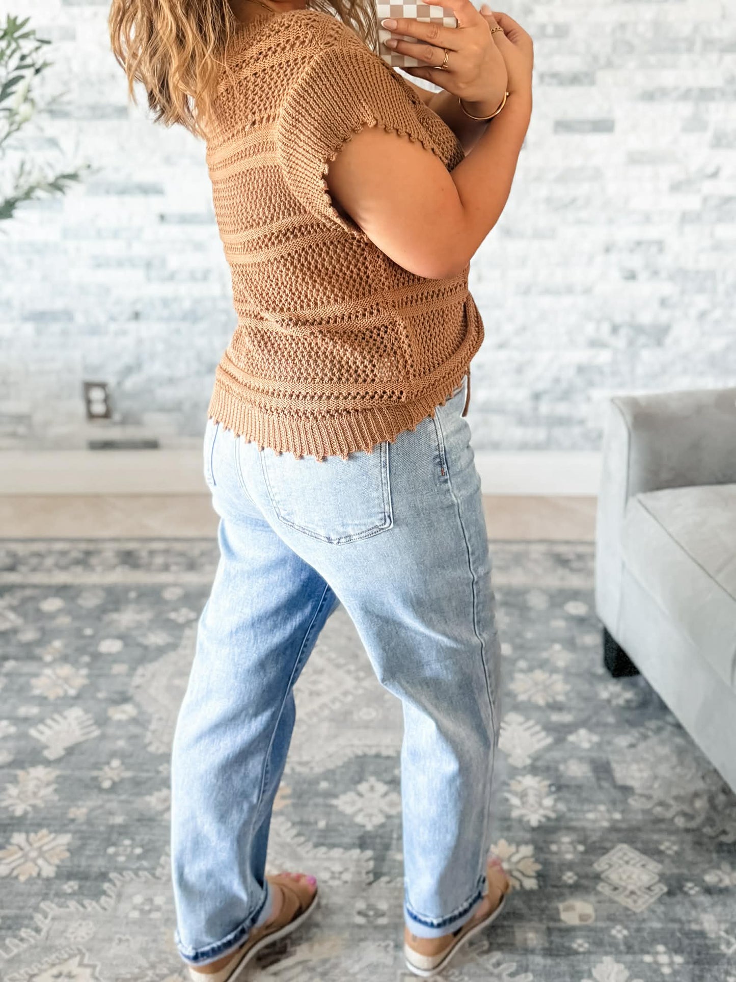 JUDY BLUE HIGH RISE LIGHT WASH ANKLE STRAIGHT JEANS